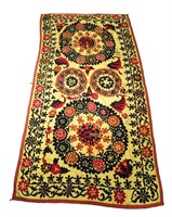 EMBROIDERED SILK SUZANI TAPESTRY