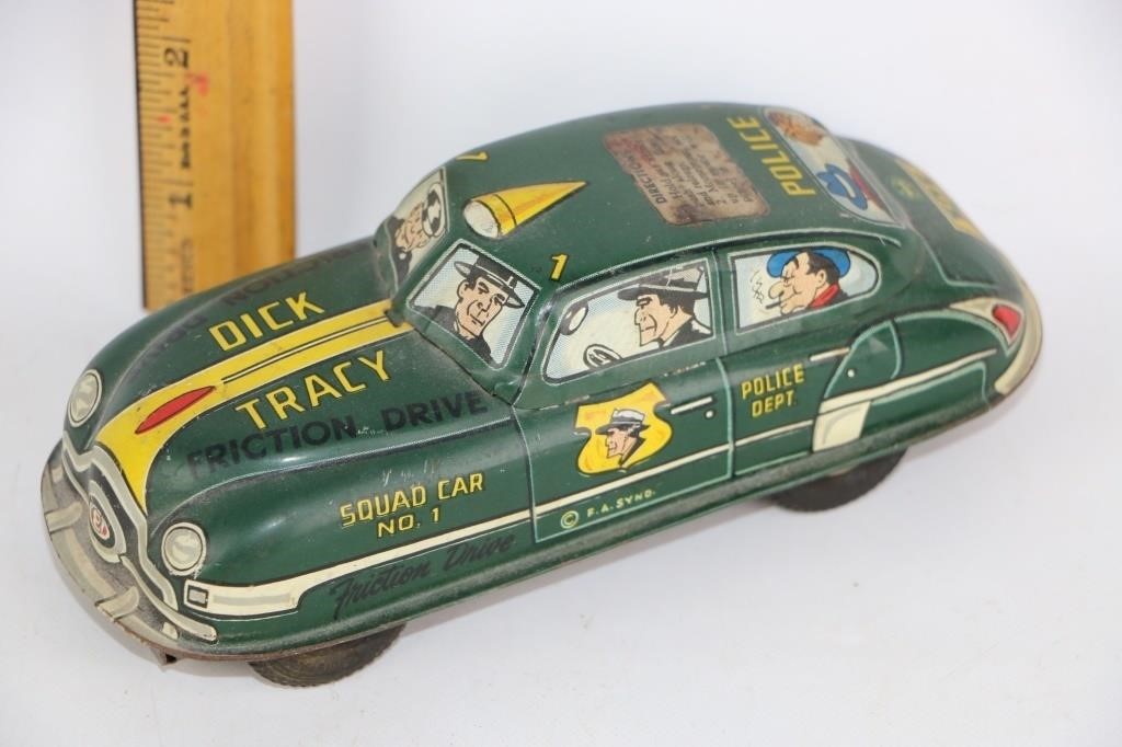 Marx Tin Dick Tracey Police Squad Car No 1 Toy Car