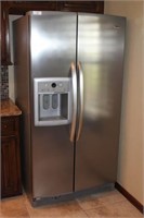 Brushed Steel Side by Side Refrigerator