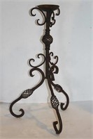 Cast Iron Candle Holder with Turned and