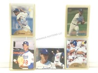 L A Dodgers in person autographed cards