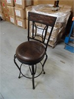 Bar Stool with Leather Seat