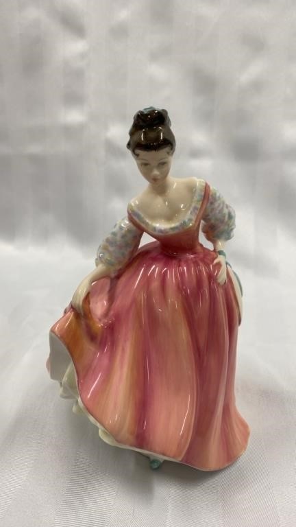 Royal Doulton figurine, fair lady (Coral pink)