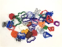 Lot of Assorted Plastic and Metal Cookie Cutters