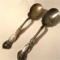 Two Vintage Serving Spoons