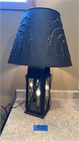 Black shade lantern lamp- light can be switched