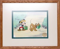 Art  Walt Disney Serigraph Mickey & Pluto