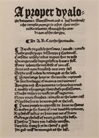 Barlow's Proper Dyaloge [Printed on Vellum]