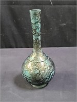 Mid-century Asian bronze vase, 9"h x 4"diam