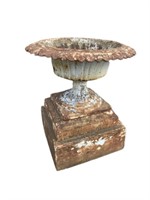 Rustic Cast Iron Garden Urn