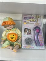 Vintage clueless hands free phone and doll