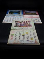 Three Vintage Calendars 1958, 1980, 1986