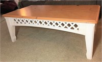 Pine and Ivory Painted Coffee Table