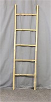 Narrow Bamboo ladder 71" tall  x 19" wide