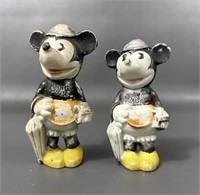 Two 1930’s Walt Disney Minnie Mouse Bisque Figures