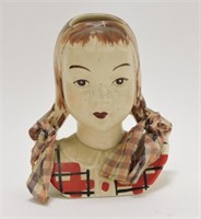 Jean (D-231) head vase/wall pocket 7"