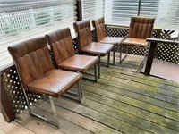 5 chrome chairs! Great as shop chairs or make