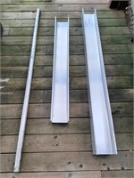 Aluminum rod 72"lx2"thick, aluminum beam 61"lx6"w,