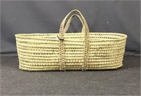 Straw oval basket 10"tall x 32" wide $65