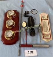 Union Bank Trust Thermometer; Gauges; Metal Shoe