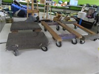 (3) HD Furniture Dolly 4wheeler Movers EE