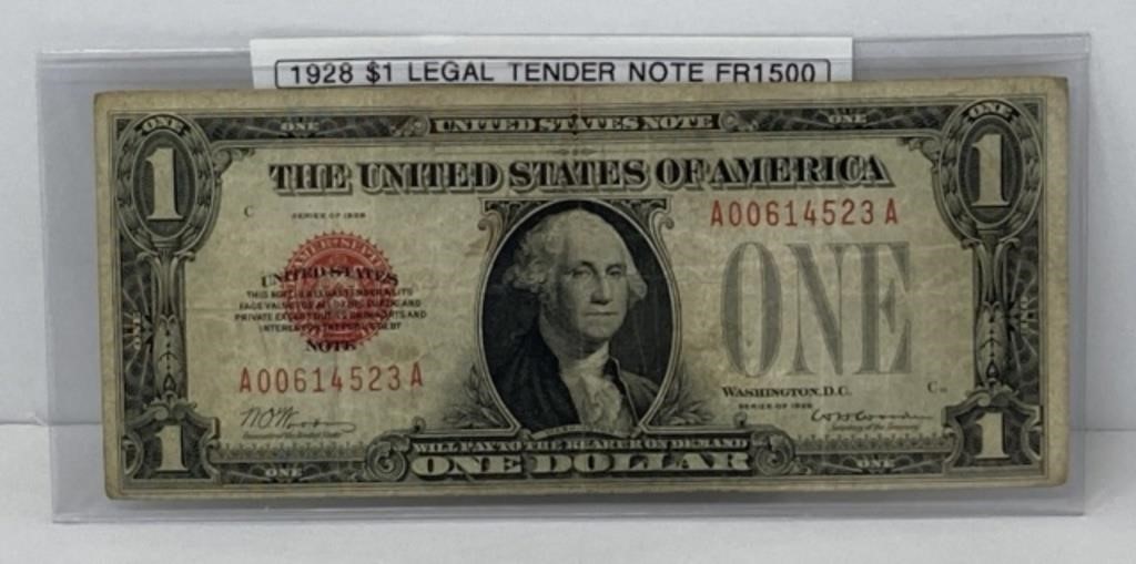 Rare 1928 $1 Legal Tender Note