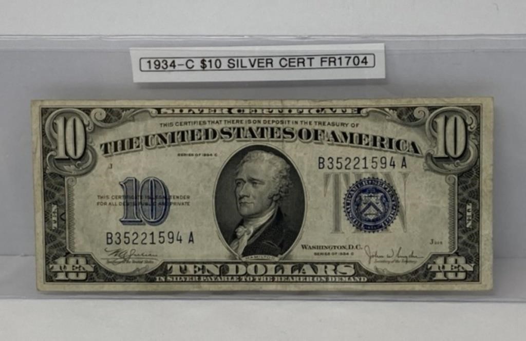 1934-C $10 Silver Certificate
