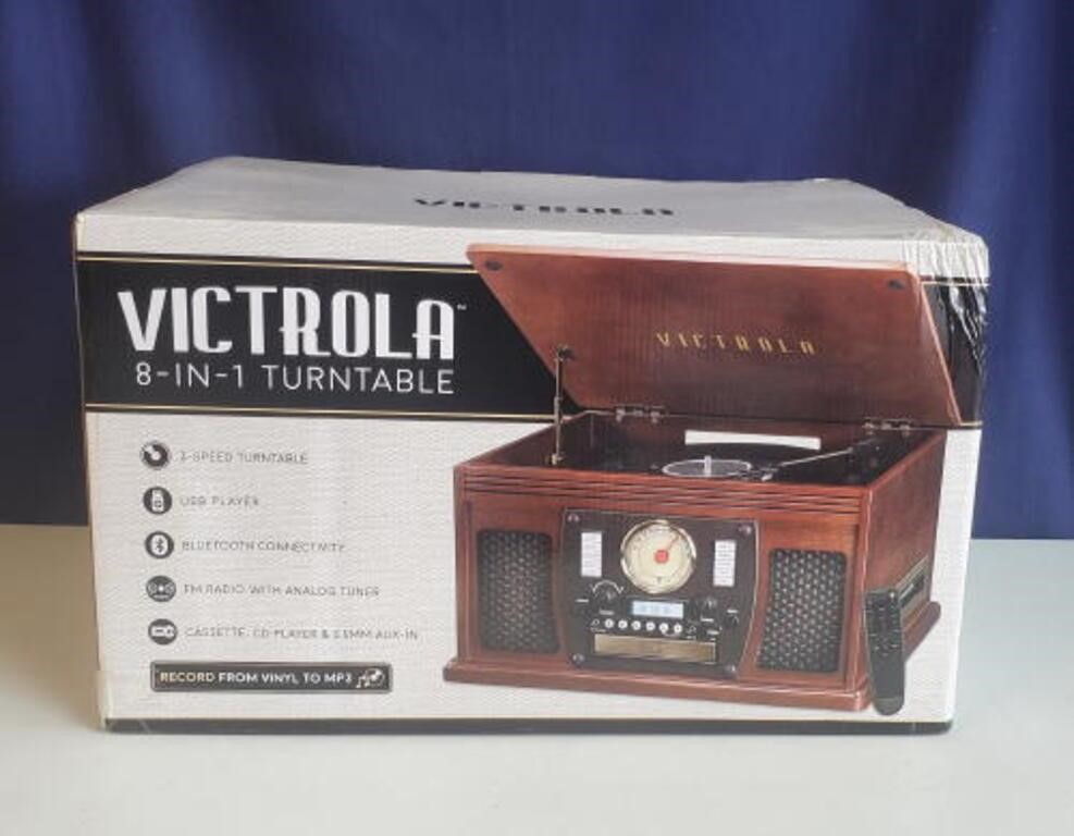 NEW Victrola 8-in-1 Turntable record player