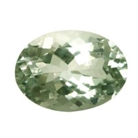 Genuine 10x7mm Oval Green Amethyst (prasiolite)