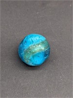 Blue Tinted Lutz Gold Ribbon Marble