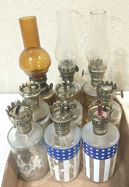 9 Small Oil Lamps