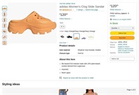 SM4723  adidas Women's Slide Sandal 9 Hazy Orange