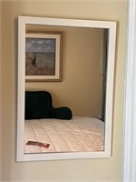 Small white frame lightweight mirror 14x20