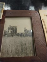 (2) Old Farm Photos & Mt. Rushmore Pieces