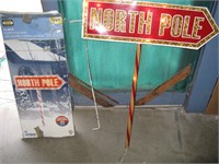 Light Up North Pole Arrow Sign