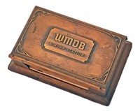 Vtg. GRAMMES WMOB NUNN STATION CALENDAR DESK BOX