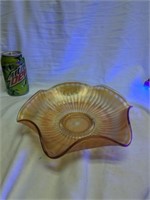 Carnival Glass, Ray of Sun, Bowl 8" wide