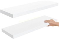 Amada White Floating Shelves 23.6in  Set of 2