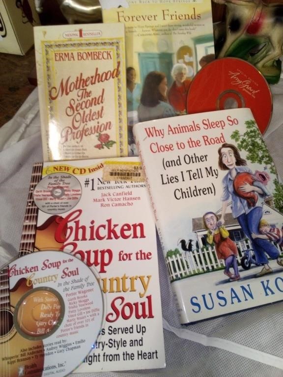 A lot of motherhood books- Chicken soup for the