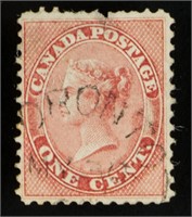 1859 Canada Queen Victoria 1 Cent Stamp Scott #14