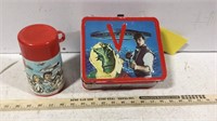 RARE "V" VISITORS LUNCH BOX WITH THERMOS