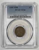 1909 VDB Lincoln Cent Very Fine PCGS VF20