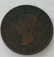 1871 PEI One Cent Coin