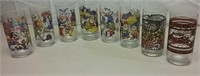 Eight Vintage McDonalds Coca-Cola Tiffany Glasses