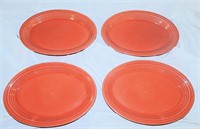 4 Fiestaware Oval Platter Persimmon 13" Platters