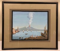 Original Gouache Painting of Naples, Italy #1