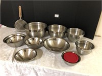 8 + Metal Mixing Bowls