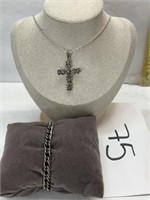 Vtg cross necklace / bracelet