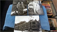 3 railway images mounted on board