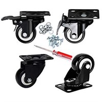 New DICASAL 2" Swivel Rubber/metal plate casters